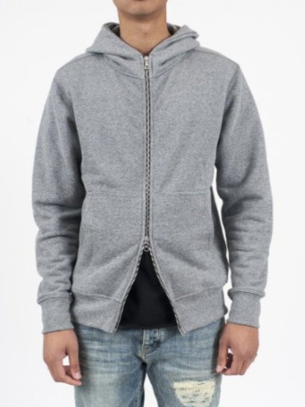 John Elliott flash dual full zip hoodie grey men's size 1